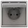 JUNG LS IP 44 Set Edelstahl: ES1520KL SCHUKO Steckdose m. Klappdeckel + 551WU Dichtungsflansch + ES2981 Rahmen 1fach
