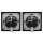 JUNG LS IP 44 Set Edelstahl 2x: ES1520KL SCHUKO Steckdose m. Klappdeckel + 551WU Dichtungsflansch + ES2981 Rahmen 1fach