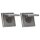JUNG LS IP 44 Set Edelstahl 2x: ES1520KL SCHUKO Steckdose m. Klappdeckel + 551WU Dichtungsflansch + ES2981 Rahmen 1fach