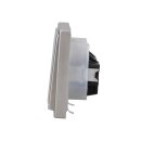 JUNG LS IP 44 Set Edelstahl: 2x ES1520KL SCHUKO Steckdose m. Klappdeckel + 551WU Dichtungsflansch + ES2982 Rahmen 2fach