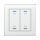 MDT GTL-20AW.02S KNX Glastaster II Light 2-fach RGBW Jalousie Secure Weiß