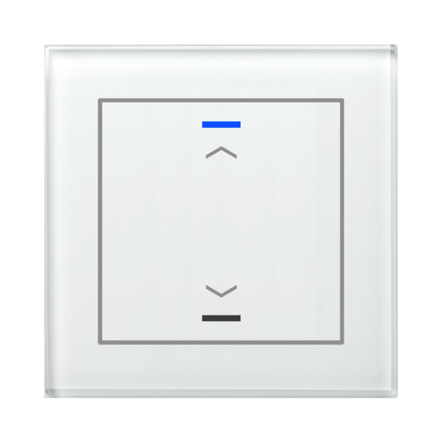MDT GTL-10AW.02S KNX Glastaster II Light 1-fach RGBW Jalousie Secure Weiß