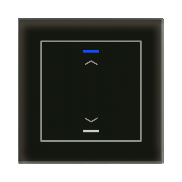 MDT GTL-10AS.02S KNX Glastaster II Light 1-fach RGBW Jalousie Secure Schwarz