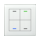 MDT GTL-4T0W.02S KNX Glastaster II Light 4-fach RGBW TS Neutral Secure Weiß