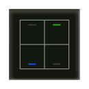 MDT GTL-4T0S.02S KNX Glastaster II Light 4-fach RGBW TS...