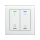 MDT GTL-2TDW.02S KNX Glastaster II Light 2-fach RGBW TS Schalten Jalousie Secure Weiß