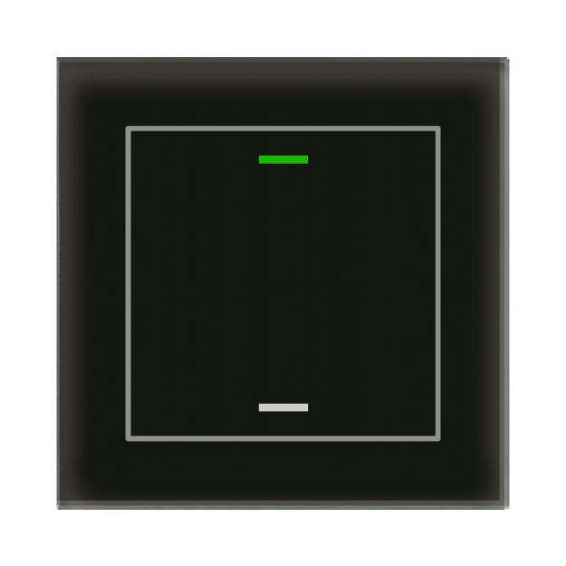 MDT GTL-1T0S.02S KNX Glastaster II Light 1-fach RGBW TS Neutral Secure Schwarz