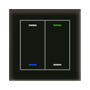 MDT GTL-2T0S.02S KNX Glastaster II Light 2-fach RGBW TS...