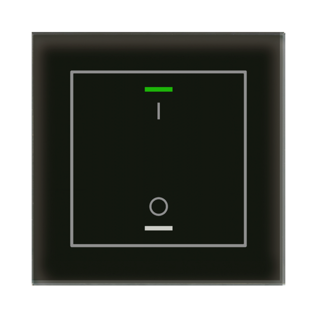 MDT GTL-1TBS.02S KNX Glastaster II Light 1-fach RGBW TS Schalten Schwarz