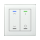 MDT GTL-2TCW.02S KNX Glastaster II Light 2-fach RGBW TS Jalousie Schalten Secure Weiß