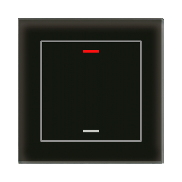 MDT GTL-100S.02S KNX Glastaster II Light 1-fach RGBW Neutral Secure Schwarz