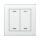 MDT GTL-200W.02S KNX Glastaster II Light 2-fach RGBW Neutral Secure Weiß