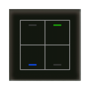 MDT GTL-400S.02S KNX Glastaster II Light 4-fach RGBW...