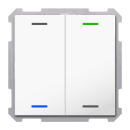 MDT TAL-63T2004.02S KNX Taster Light 63 2-fach RGBW TS...