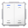 MDT TAL-63T2A04.02S KNX Taster Light 63 2-fach RGBW TS Studio Jalousie Secure Studioweiß glänzend