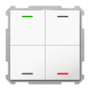 MDT TAL-63T4004.02S KNX Taster Light 63 4-fach RGBW TS...