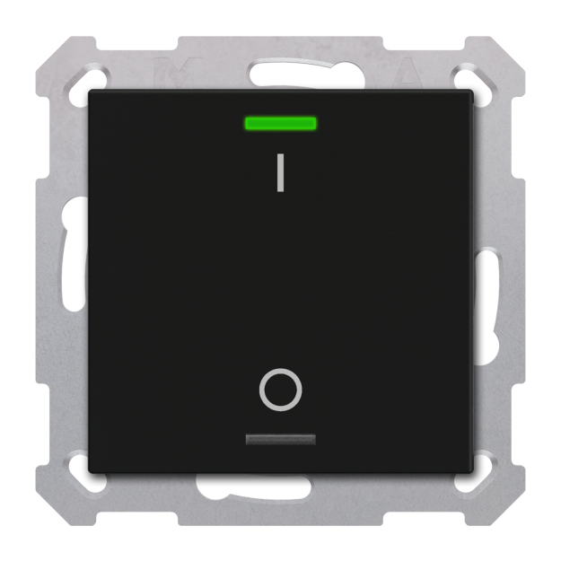 MDT TAL-55T1B06.02S KNX Taster Light 55 1-fach RGBW TS Schalten Secure Schwarz matt