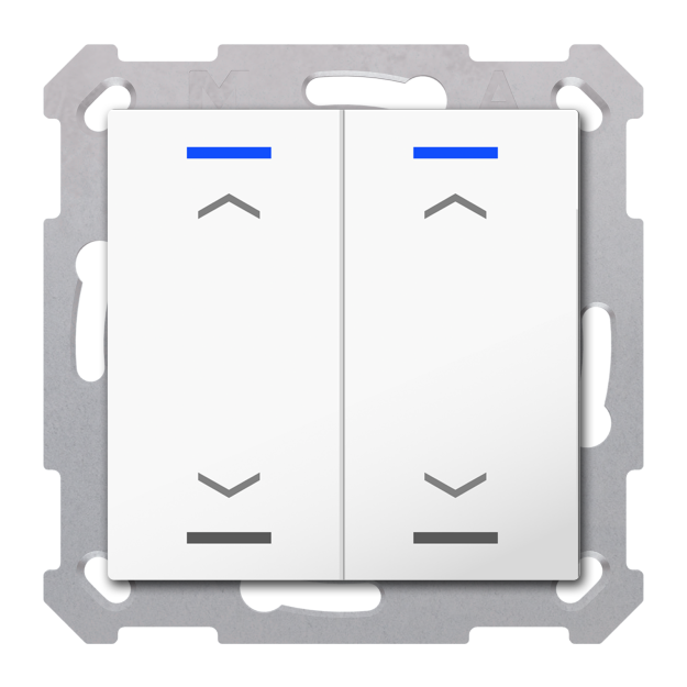 MDT TAL-5502A02.02S KNX Taster Light 55 2-fach RGBW Jalousie Secure Reinweiß glänzend