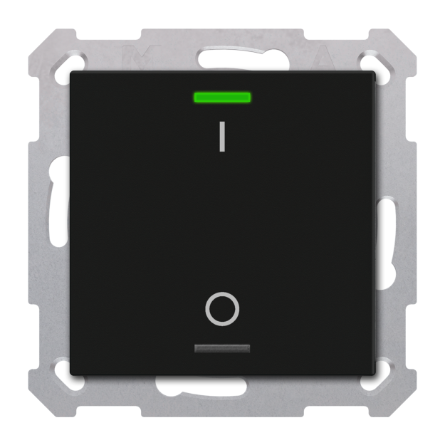 MDT TAL-5501B06.02S KNX Taster Light 55 1-fach RGBW Schalten Secure Schwarz matt