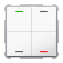 MDT TAL-6304004.02S KNX Taster Light 63 4-fach RGBW...