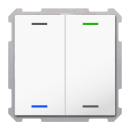MDT TAL-6302004.02S KNX Taster Light 63 2-fach RGBW...
