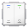 MDT TAL-6302C04.02S KNX Taster Light 63 2-fach RGBW Studio Jalousie Schalten Secure Studioweiß glänzend