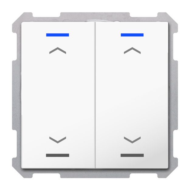 MDT TAL-6302A04.02S KNX Taster Light 63 2-fach RGBW Studio Jalousie Secure Studioweiß glänzend