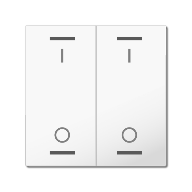 MDT TAL-55W2B02.02  Wippe für KNX Taster Light 55 2-fach Schalten Reinweiß glänzend