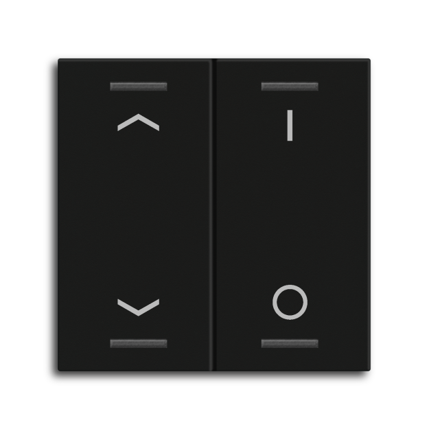 MDT TAL-55W2C06.02  Wippe für KNX Taster Light 55 2-fach Jalousie Schalten Schwarz matt