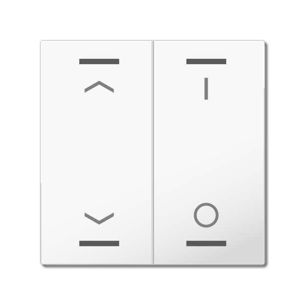 MDT TAL-55W2C02.02  Wippe für KNX Taster Light 55 2-fach Jalousie Schalten Reinweiß glänzend
