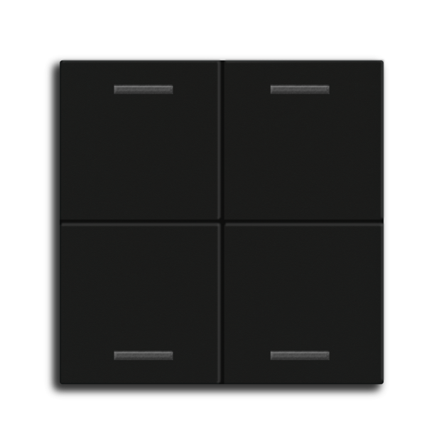 MDT TAL-55W4006.02  Wippe für KNX Taster Light 55 4-fach Neutral Schwarz matt