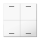 MDT TAL-63W4004.02  Wippe für KNX Taster Light 63 4-fach Studio Neutral Studioweiß glänzend