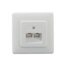 RKB 80000002 5Gbit Netzwerkdose 2-fach Weiß -...