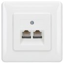 RKB 80000002 5Gbit Netzwerkdose 2-fach Weiß -...