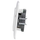 RKB 80000002 5Gbit Netzwerkdose 2-fach Weiß - passend für Cat.6- und Cat.7 Netzwerk-Kabel