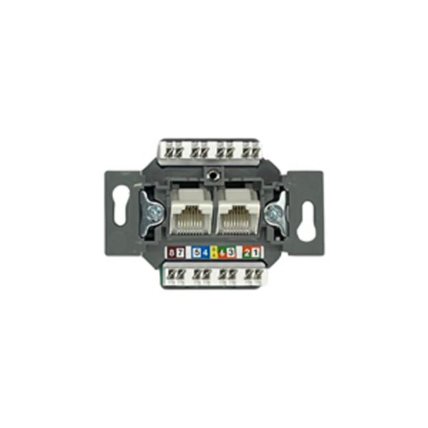 RKB 5Gbit Netzwerkdose 2-fach Up 0 passend für Cat.6- und Cat.7- Netzwerk-Kabel - 80000004