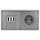 Jung Serie LS Komplett-Set Edelstahl: TAE-Anschlussdose TAE 3x6 NFN Up 0 rw + ES2969T Abdeckung f. TAE-Anschlussdose + ES1520 SCHUKO Steckdose + ES2982 Rahmen 2-fach
