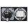 Jung Serie LS Komplett-Set Edelstahl: TAE-Anschlussdose TAE 3x6 NFN Up 0 rw + ES2969T Abdeckung f. TAE-Anschlussdose + ES1520 SCHUKO Steckdose + ES2982 Rahmen 2-fach