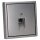 Jung Serie LS Komplett-Set Edelstahl: Cat.6A iso-Anschlussdose UAE-Cat.6A iso-8 Up 0 + ES2969-1UA Abdeckung f. IAE/UAE-Anschlussdose + ES2981 Rahmen 1-fach
