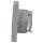 Jung Serie LS Komplett-Set Edelstahl: Cat.6A iso-Anschlussdose UAE-Cat.6A iso-8 Up 0 + ES2969-1UA Abdeckung f. IAE/UAE-Anschlussdose + ES2981 Rahmen 1-fach