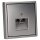 Jung Serie LS Komplett-Set Edelstahl: Cat.6A iso-Anschlussdose UAE-Cat.6A iso-8/8 Up 0 + ES2969-2UA Abdeckung f. IAE/UAE-Anschlussdose + ES2981 Rahmen 1-fach