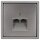 Jung Serie LS Komplett-Set Edelstahl: Cat.6A iso-Anschlussdose UAE-Cat.6A iso-8/8 Up 0 + ES2969-2UA Abdeckung f. IAE/UAE-Anschlussdose + ES2981 Rahmen 1-fach