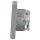 Jung Serie LS Komplett-Set Edelstahl: Cat.6A iso-Anschlussdose UAE-Cat.6A iso-8/8 Up 0 + ES2969-2UA Abdeckung f. IAE/UAE-Anschlussdose + ES2981 Rahmen 1-fach