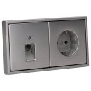 Jung Serie LS Komplett-Set Edelstahl: Cat.6A...