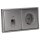Jung Serie LS Komplett-Set Edelstahl: Cat.6A iso-Anschlussdose UAE-Cat.6A iso-8 Up 0 + ES2969-1UA Abdeckung f. IAE/UAE-Anschlussdose + ES1520 SCHUKO Steckdose + ES2982 Rahmen 2-fach