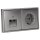 Jung Serie LS Komplett-Set Edelstahl: Cat.6A iso-Anschlussdose UAE-Cat.6A iso-8/8 Up 0 + ES2969-2UA Abdeckung f. IAE/UAE-Anschlussdose + ES1520 SCHUKO Steckdose + ES2982 Rahmen 2-fach