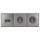 Jung Serie LS Komplett-Set Edelstahl: Cat.6A iso-Anschlussdose UAE-Cat.6A iso-8/8 Up 0 + ES2969-2UA Abdeckung f. IAE/UAE-Anschlussdose + 2x ES1520 SCHUKO Steckdose + ES2983 Rahmen 3-fach