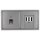 Jung Serie LS Komplett-Set Edelstahl: Cat.6A iso-Anschlussdose iso-8 Up 0 + ES2969-1UA Abdeckung + TAE-Anschlussdose TAE 3x6 NFN Up 0 rw + ES2969T Abdeckung + ES2982 Rahmen 2-fach