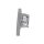 Jung Serie LS Komplett-Set Edelstahl: Cat.6A iso-Anschlussdose iso-8 Up 0 + ES2969-1UA Abdeckung + TAE-Anschlussdose TAE 3x6 NFN Up 0 rw + ES2969T Abdeckung + ES2982 Rahmen 2-fach