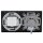 Jung Serie LS Komplett-Set Edelstahl: Cat.6A iso-Anschlussdose iso-8 Up 0 + ES2969-1UA Abdeckung + TAE-Anschlussdose TAE 3x6 NFN Up 0 rw + ES2969T Abdeckung + ES2982 Rahmen 2-fach